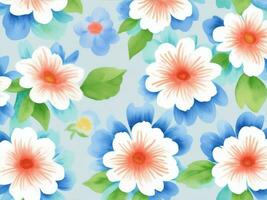 Seamless pattern floral, flower pattern ai generative photo