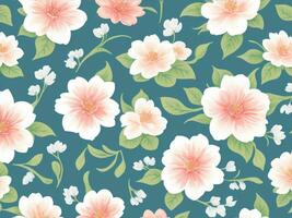 Seamless pattern floral, flower pattern ai generative photo