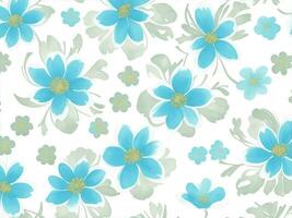 Seamless pattern floral, flower pattern ai generative photo