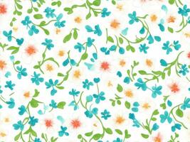 Seamless pattern floral, flower pattern ai generative photo