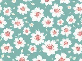 Seamless pattern floral, flower pattern ai generative photo