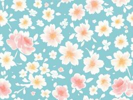 Seamless pattern floral, flower pattern ai generative photo