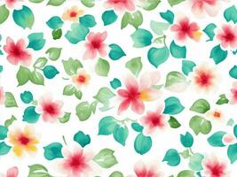 Seamless pattern floral, flower pattern ai generative photo