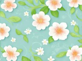 Seamless pattern floral, flower pattern ai generative photo