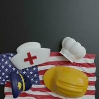 3d rendering Labor day background photo