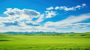 grassland kazakh steppe rolling ai generated photo