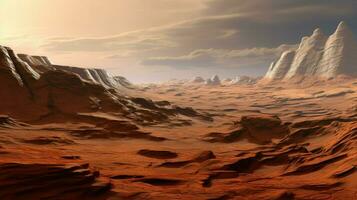 arena Marte eólico accidentes geográficos ai generado foto