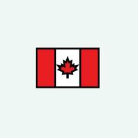 icono de la bandera de canadá vector