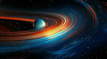 astronomía Saturno cósmico espacio ai generado foto