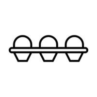 egg container icon in line vector