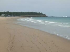 playa hermosa cerca arriba imagen ai generado foto