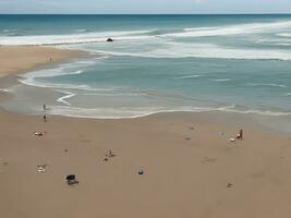 playa hermosa cerca arriba imagen ai generado foto