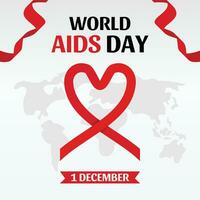 mundo SIDA día fondo, vector reemplazable. diseño para bandera, póster, social medios de comunicación, volantes, web.