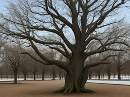 tree beautiful close up image ai generated photo