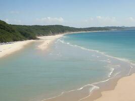 playa hermosa cerca arriba imagen ai generado foto