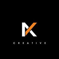 AK, KA Letter Initial Logo Design Template Vector Illustration