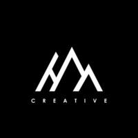 HM Letter Initial Logo Design Template Vector Illustration