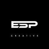 esp letra inicial logo diseño modelo vector ilustración