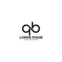 QB Letter Initial Logo Design Template Vector Illustration
