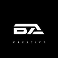 BA Letter Initial Logo Design Template Vector Illustration