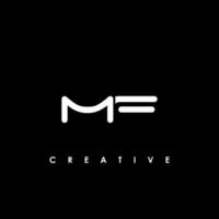 MF Letter Initial Logo Design Template Vector Illustration