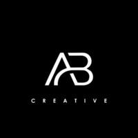 AB Letter Initial Logo Design Template Vector Illustration