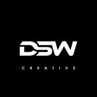 dsw letra inicial logo diseño modelo vector ilustración