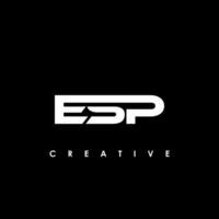 esp letra inicial logo diseño modelo vector ilustración