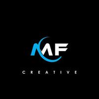 MF Letter Initial Logo Design Template Vector Illustration
