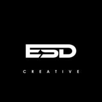 ESD Letter Initial Logo Design Template Vector Illustration