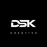 dsk letra inicial logo diseño modelo vector ilustración