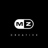 mz letra inicial logo diseño modelo vector ilustración