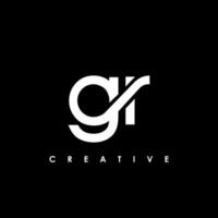GR Letter Initial Logo Design Template Vector Illustration