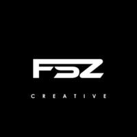 FSZ Letter Initial Logo Design Template Vector Illustration