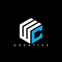 WC Letter Initial Logo Design Template Vector Illustration