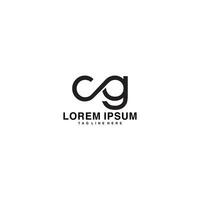 CG Letter Initial Logo Design Template Vector Illustration