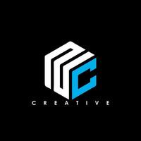 NC Letter Initial Logo Design Template Vector Illustration