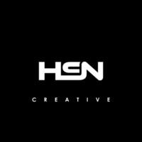 hsn letra inicial logo diseño modelo vector ilustración