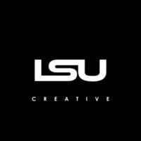 LSU Letter Initial Logo Design Template Vector Illustration