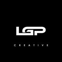 lgp letra inicial logo diseño modelo vector ilustración