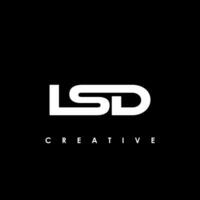 LSD letra inicial logo diseño modelo vector ilustración