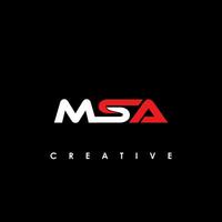 msa letra inicial logo diseño modelo vector ilustración