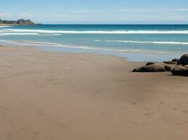 playa hermosa cerca arriba imagen ai generado foto