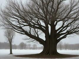 árbol hermosa cerca arriba imagen ai generado foto