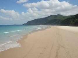 playa hermosa cerca arriba imagen ai generado foto