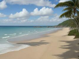 playa hermosa cerca arriba imagen ai generado foto