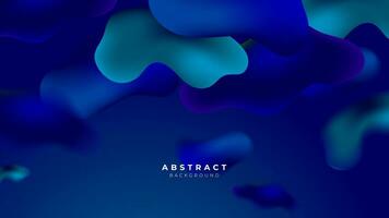 3D liquid blue tosca colorful futuristic gradient vivid background suit for web landing page wallpaper banner backdrop presentation and much more Premium Vector
