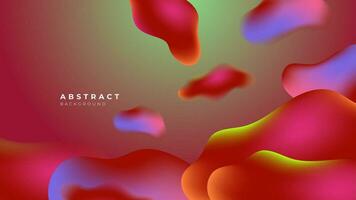 3D liquid red green colorful futuristic gradient vivid background suit for web landing page wallpaper banner backdrop presentation and much more Premium Vector