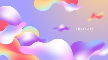 3D liquid colorful futuristic gradient vivid background suit for web landing page wallpaper banner backdrop presentation and much more Premium Vector
