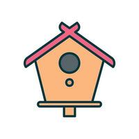 Birdhouse icon for keeping and caring for wildlife vector